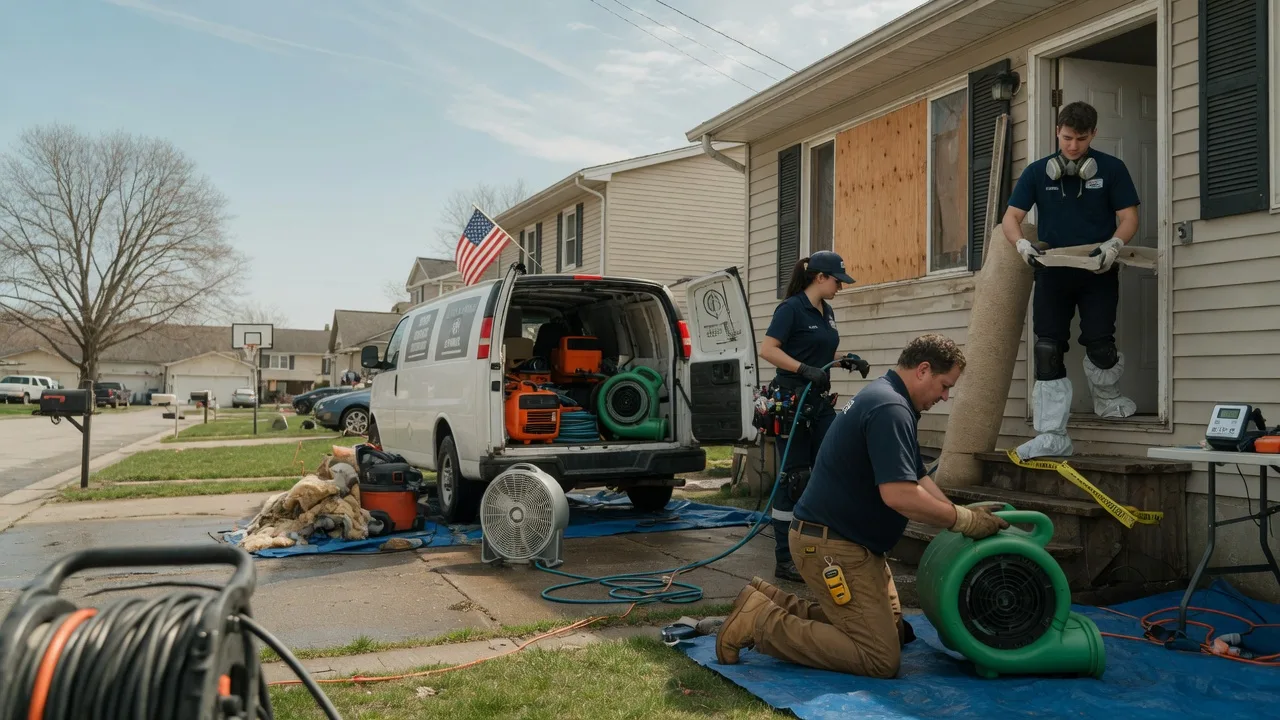 Water Damage Restoration in Oakford, IN near me